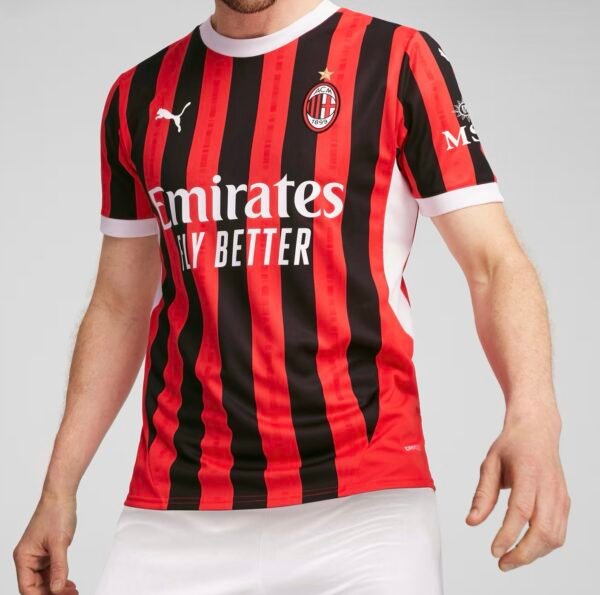 AC Milan's 2024/25 Home Jersey - Image 3