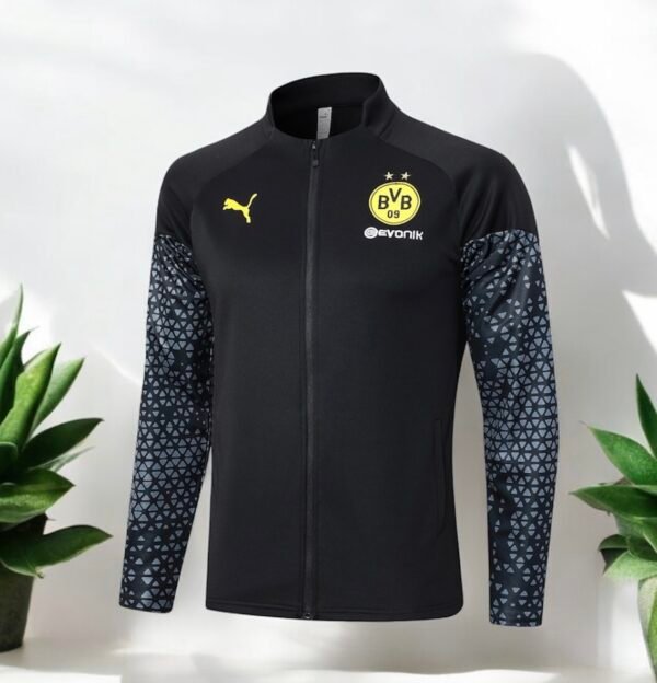 Borussia Dortmund Black Winter Jacket 23 24 Season