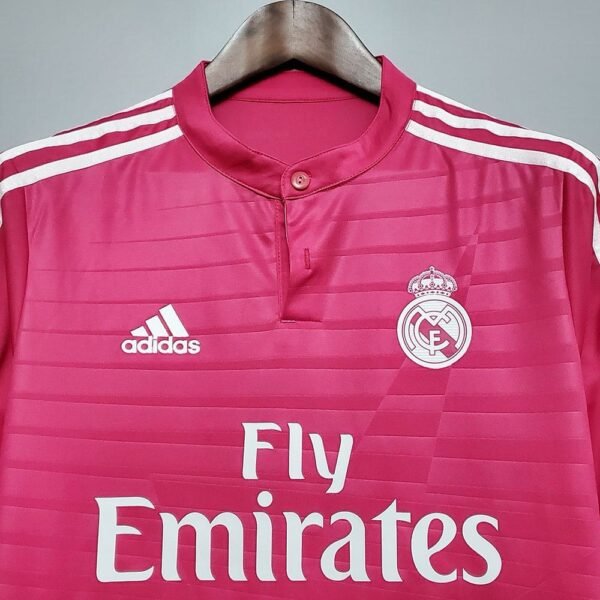 Real Madrid 14/15 Pink Long Sleeve Third Jersey Retro - Image 4