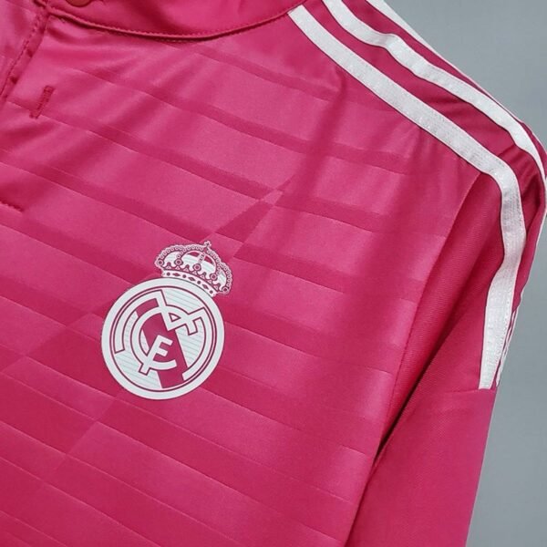 Real Madrid 14/15 Pink Long Sleeve Third Jersey Retro - Image 2