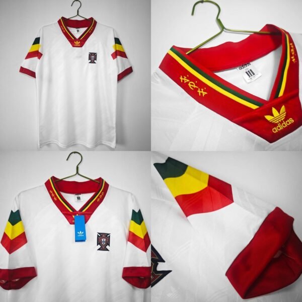 Portugal Away 1992-94 Vintage Retro Jersey - Image 2